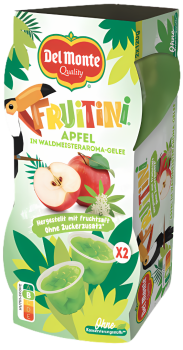 Del Monte - Fruitini Apfel in Waldmeister-Gelee 2 x 120g